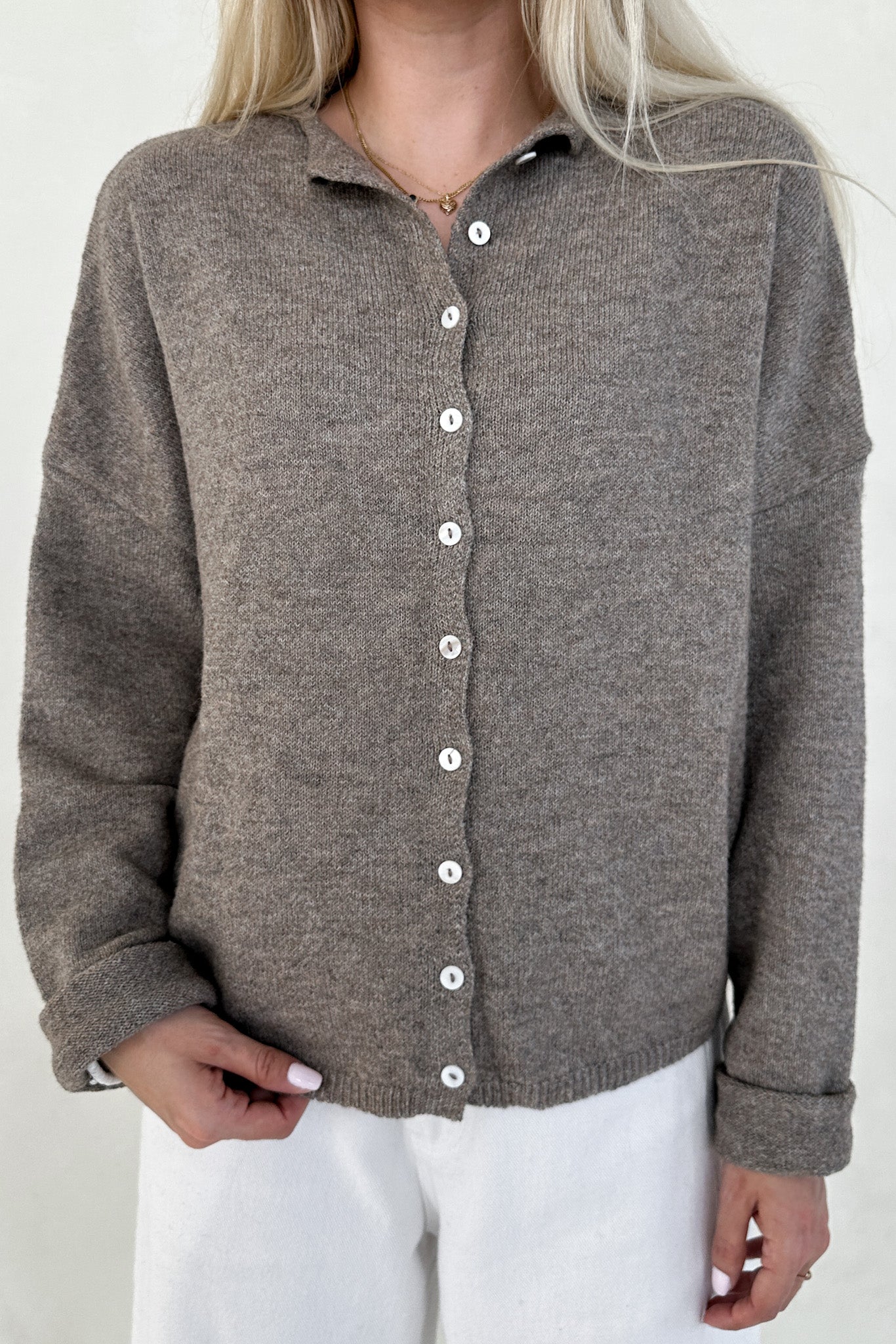 Haven Cardigan in Mocha - Neutral Ground