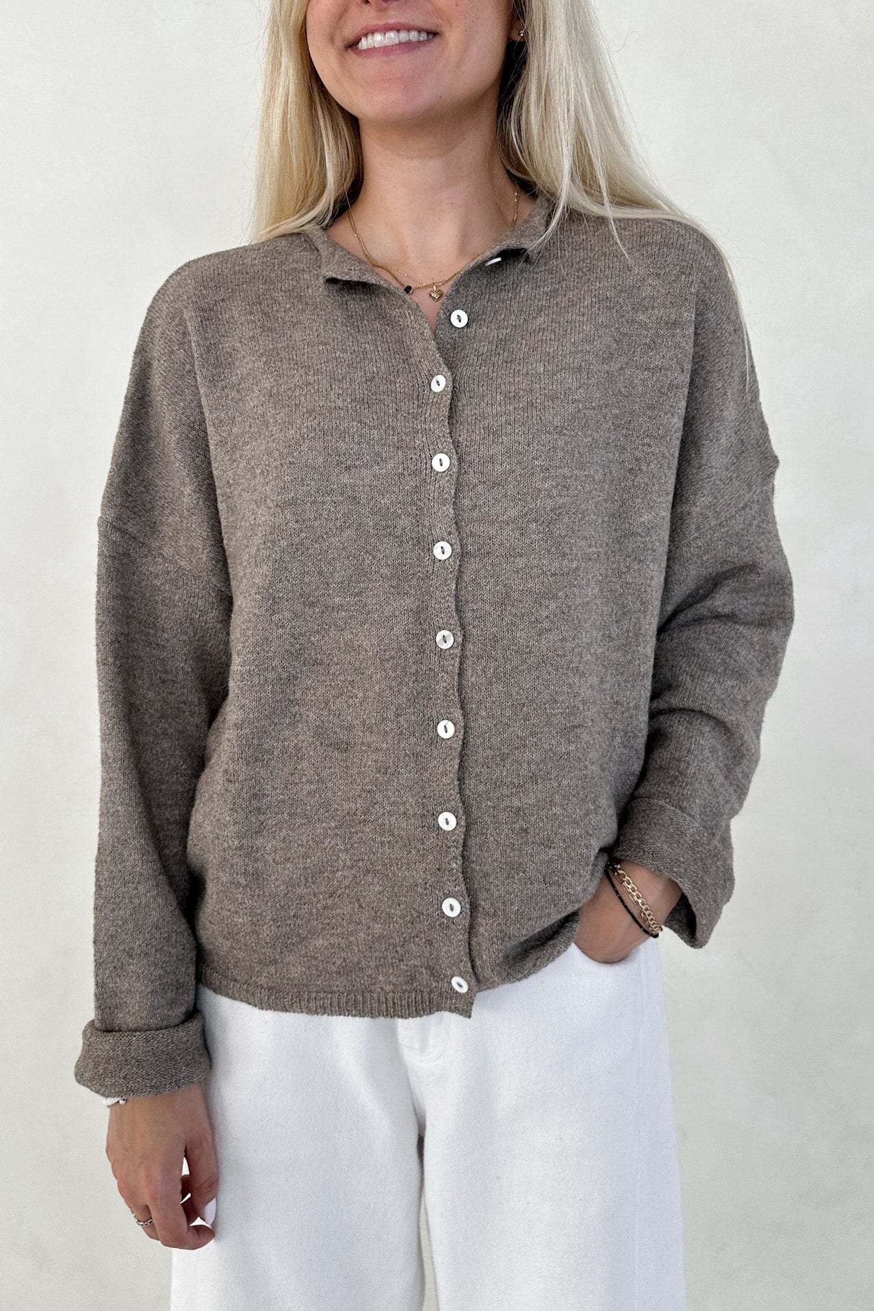 Haven Cardigan in Mocha - Neutral Ground
