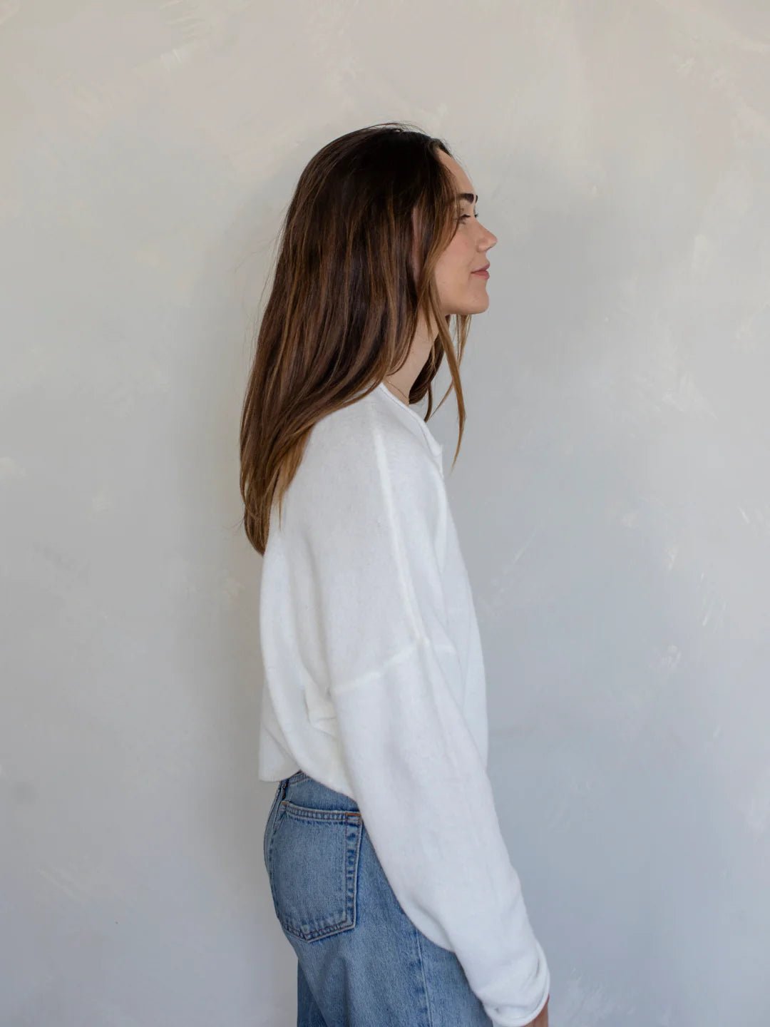 Haven Cardigan in Snow - Neutral Ground