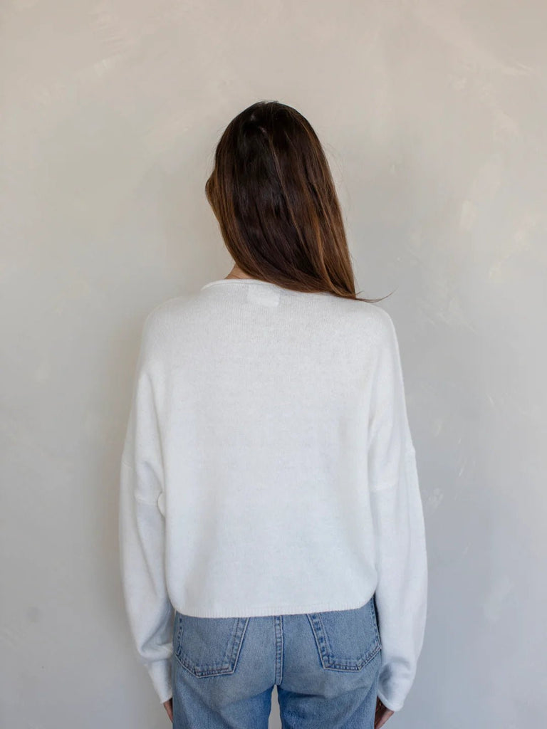 Haven Cardigan in Snow - Neutral Ground