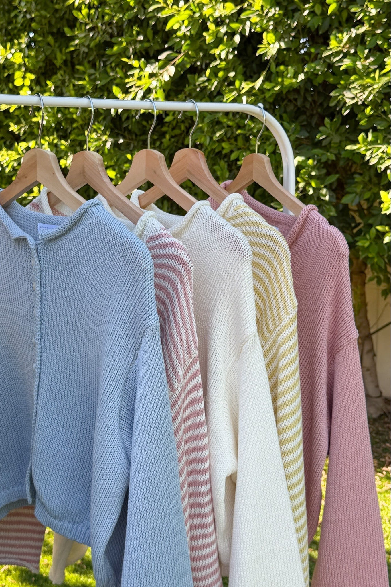 Haven Cotton Knit Cardigan in Dusty Rose - Neutral Ground