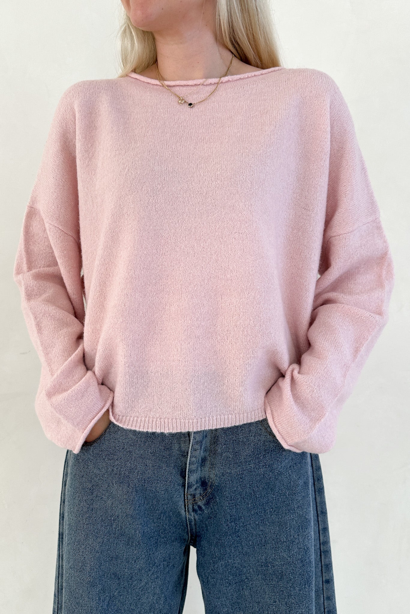 Haven Sweater in Baby Pink - Neutral Ground