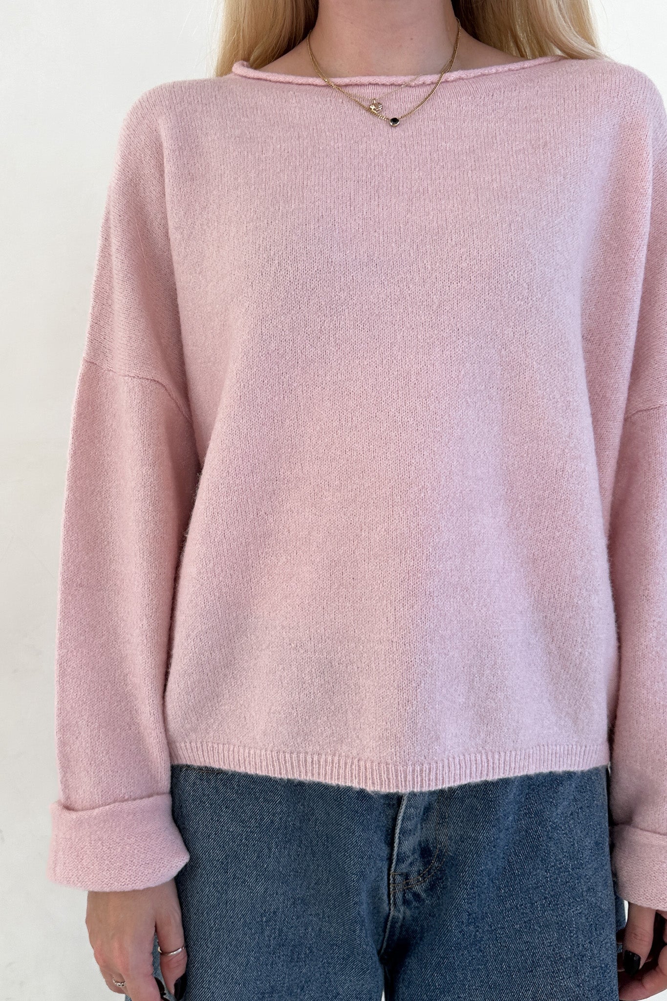Haven Sweater in Baby Pink - Neutral Ground