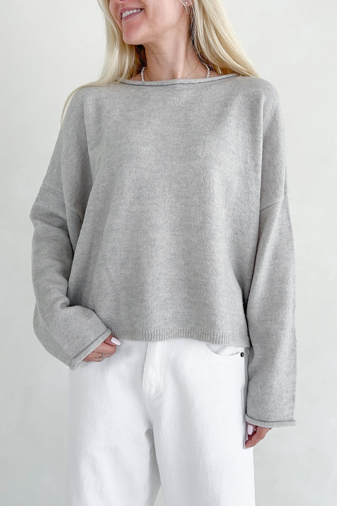 Haven Sweater in Heather Grey - Neutral Ground