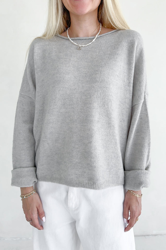 Haven Sweater in Heather Grey - Neutral Ground
