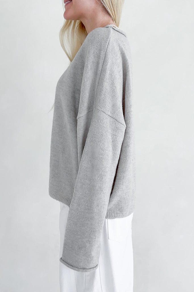 Haven Sweater in Heather Grey - Neutral Ground