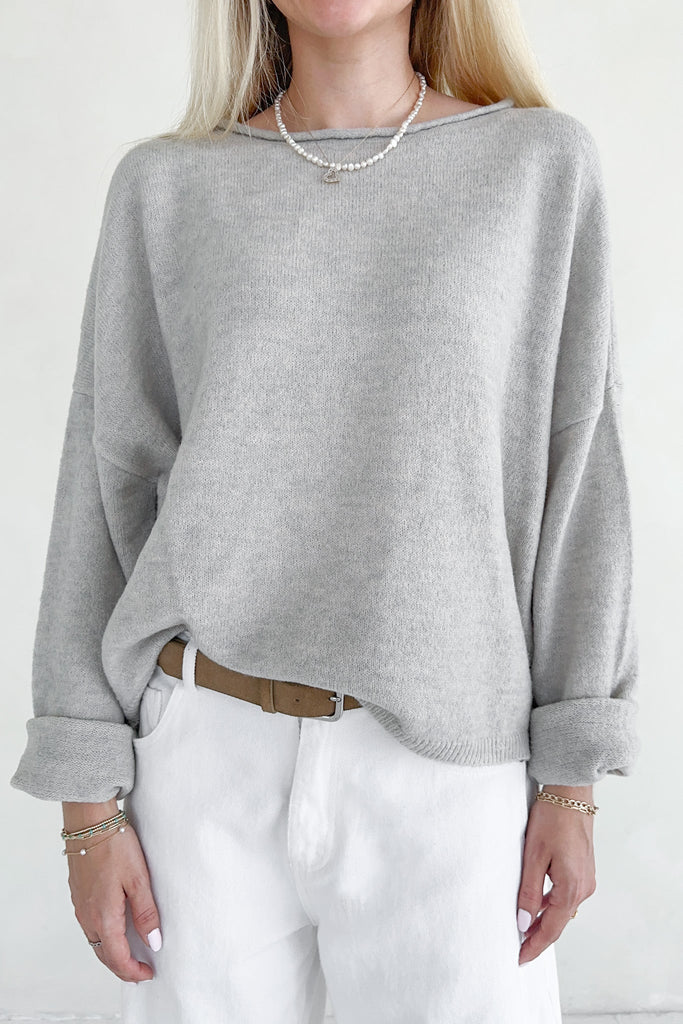 Haven Sweater in Heather Grey - Neutral Ground