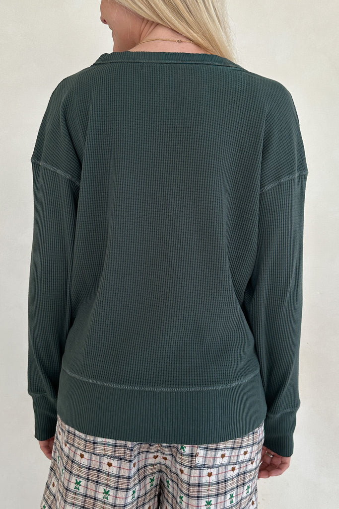 Homebody Waffle Knit Pullover - Neutral Ground