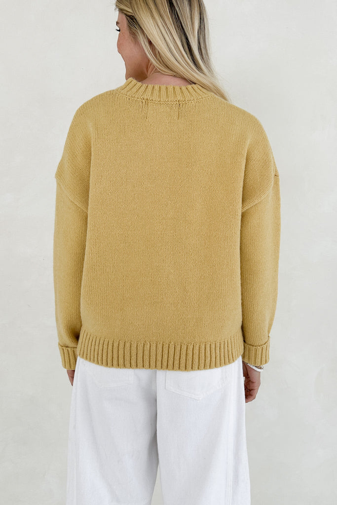 Honey Crew Neck Pullover Sweater - Neutral Ground