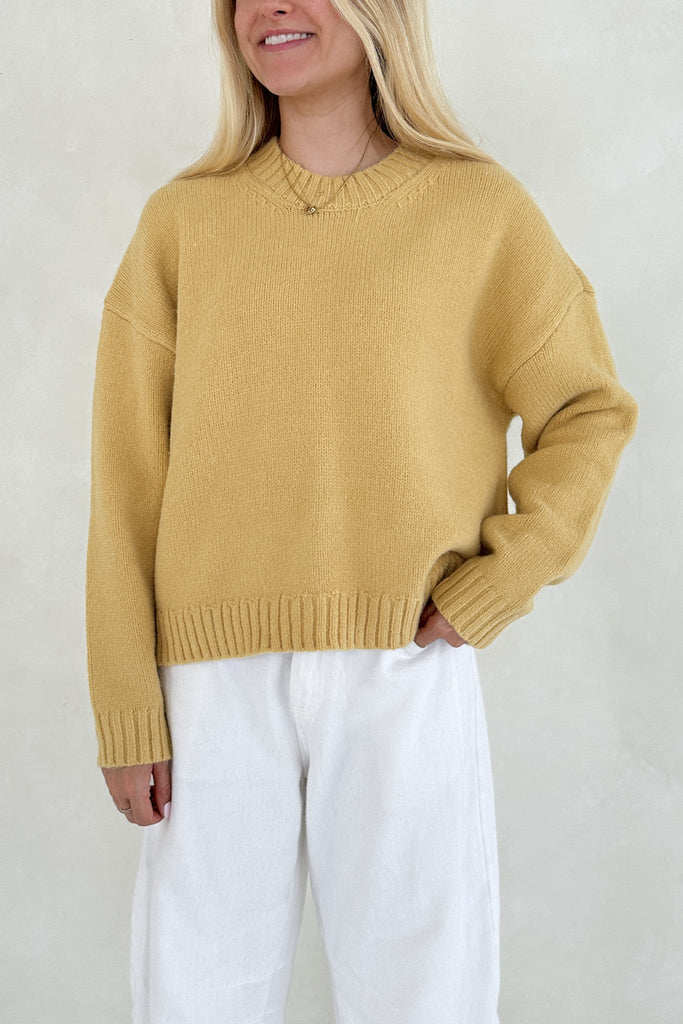 Honey Crew Neck Pullover Sweater - Neutral Ground