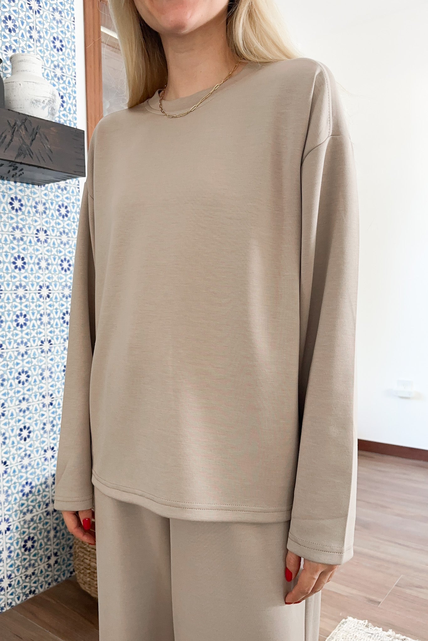 Hot Cocoa Long Sleeve Top - Neutral Ground