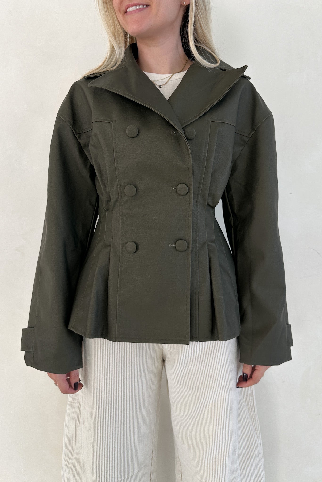 Jade Vegan Leather Jacket - Neutral Ground