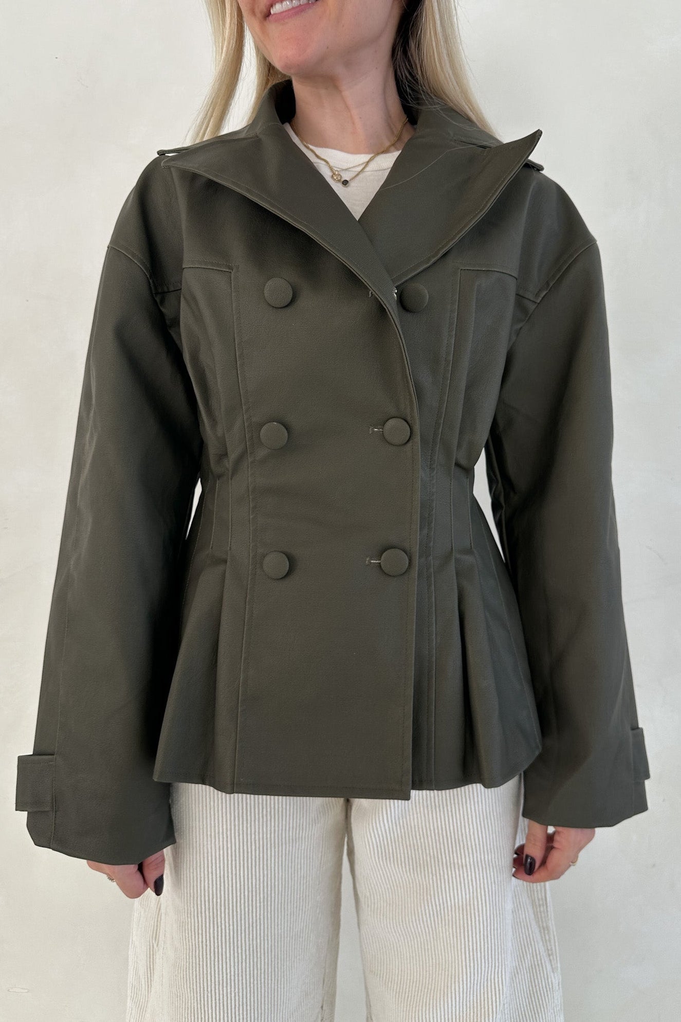 Jade Vegan Leather Jacket - Neutral Ground