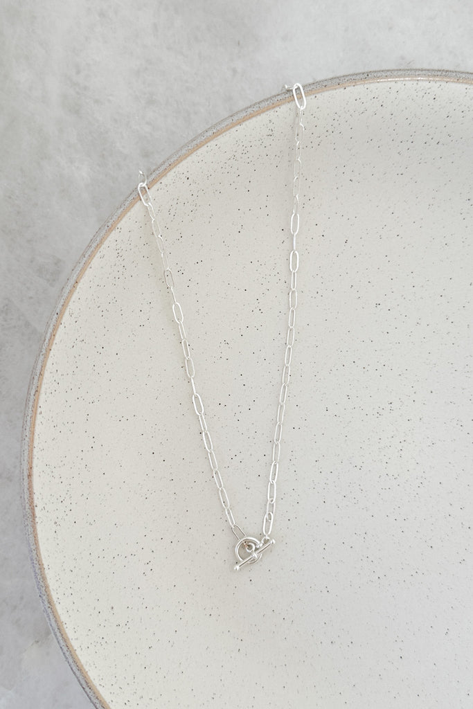 Jenny Toggle Clasp Necklace in Silver - Neutral Ground