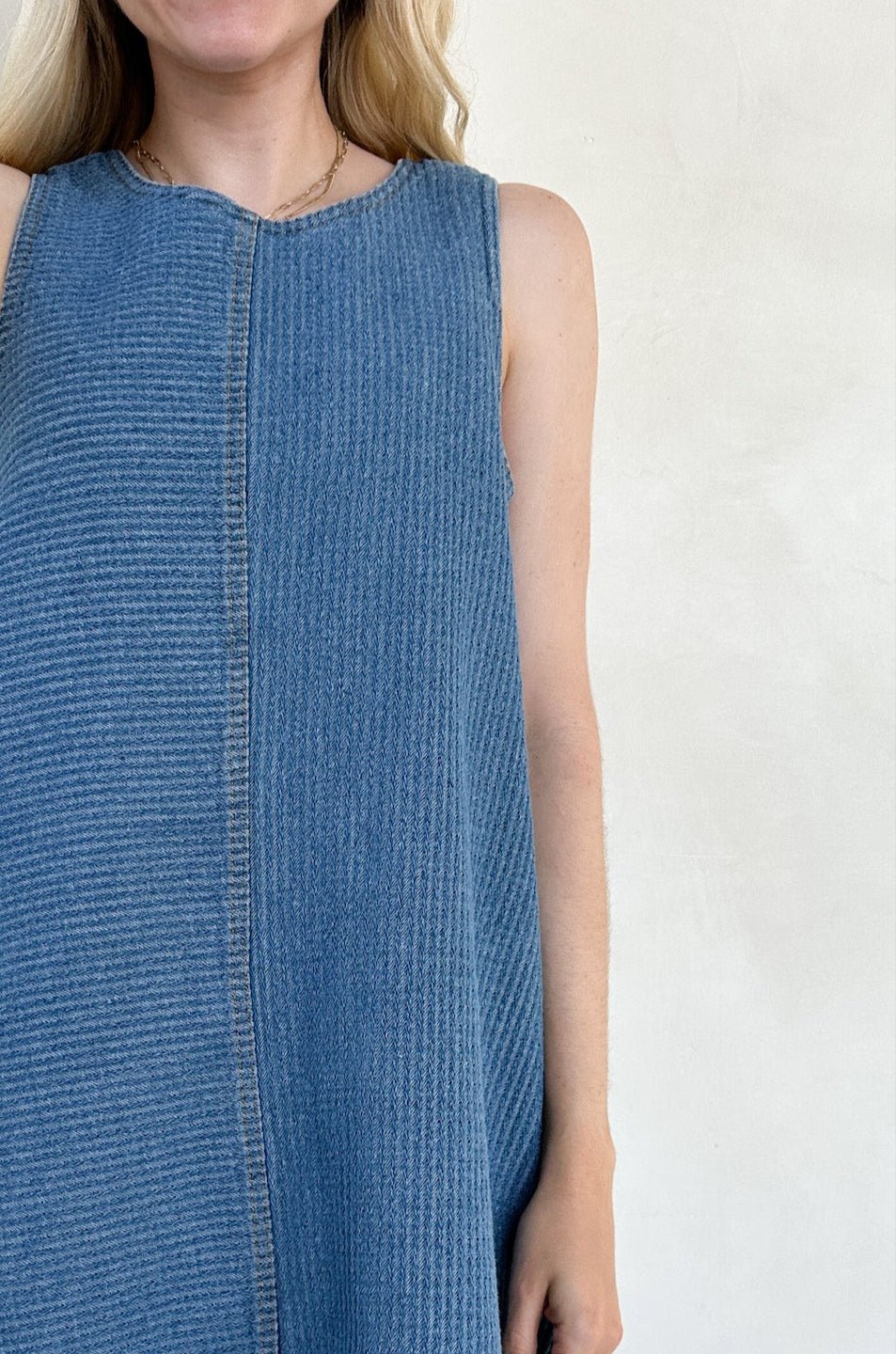 Joey Denim Mini Dress - Neutral Ground