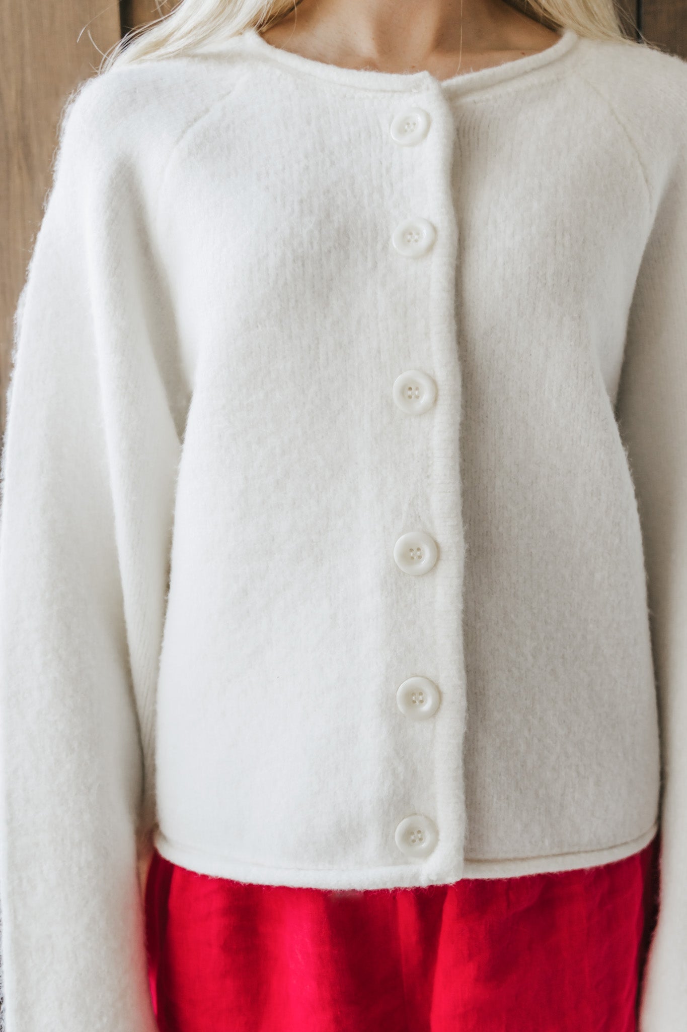 Juliette Cardigan in Sky Cloud White - Neutral Ground