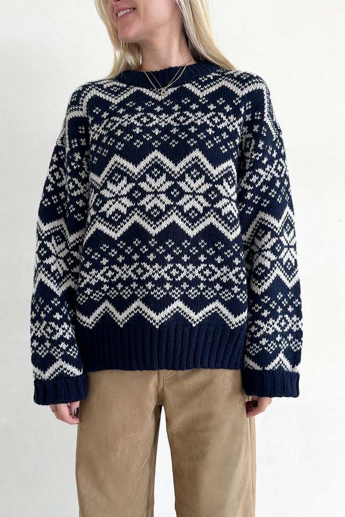 Laurent Faire Isle Snowflake Knit Sweater - Neutral Ground