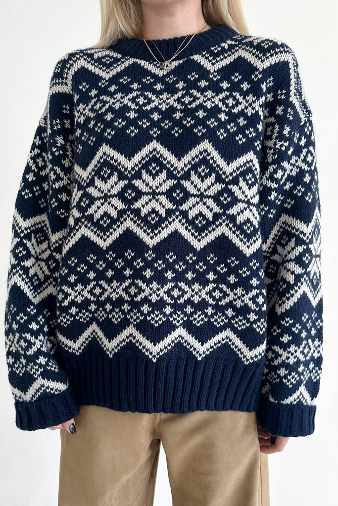Laurent Faire Isle Snowflake Knit Sweater - Neutral Ground