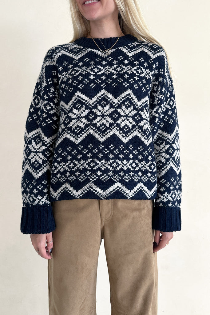 Laurent Faire Isle Snowflake Knit Sweater - Neutral Ground