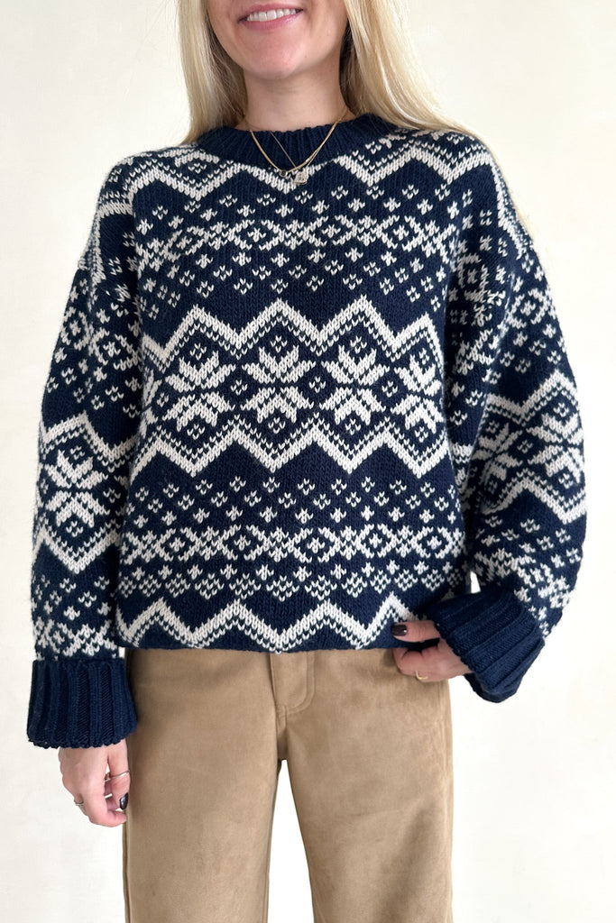 Laurent Faire Isle Snowflake Knit Sweater - Neutral Ground