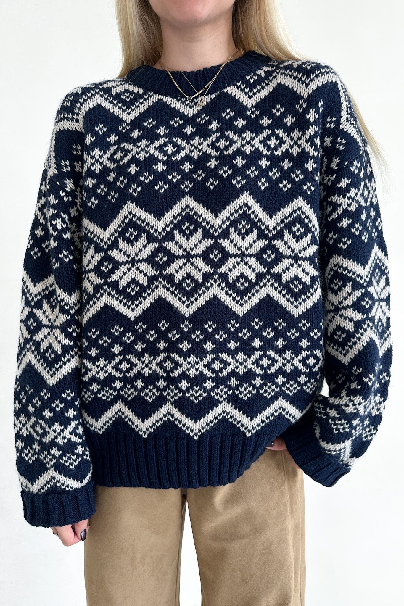 Laurent Faire Isle Snowflake Knit Sweater - Neutral Ground