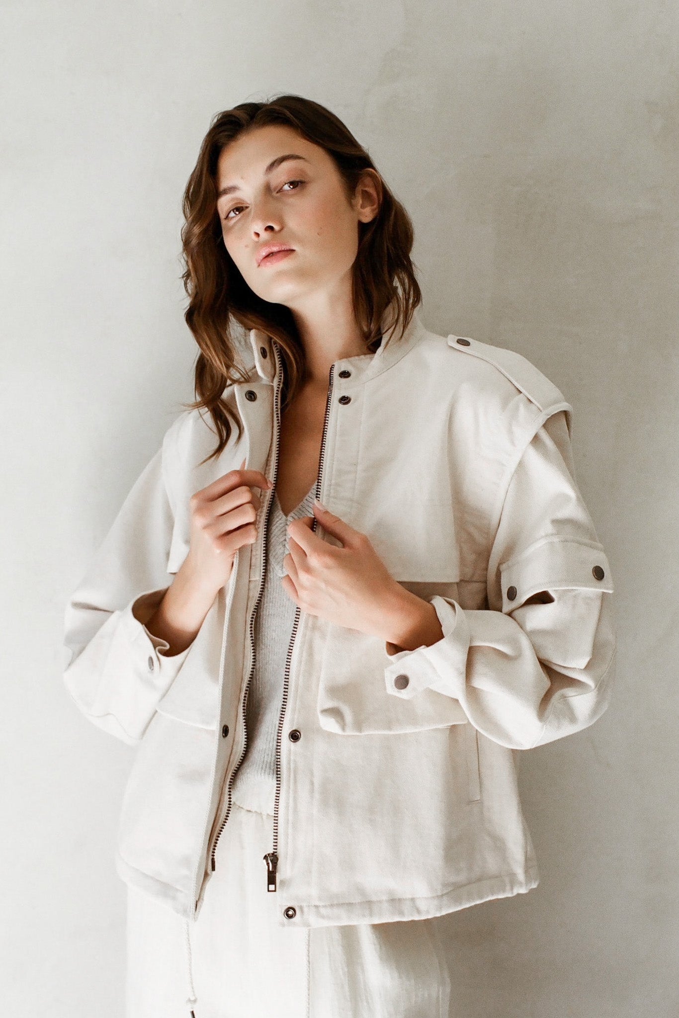 Laurent Utility Jacket - Neutral Ground