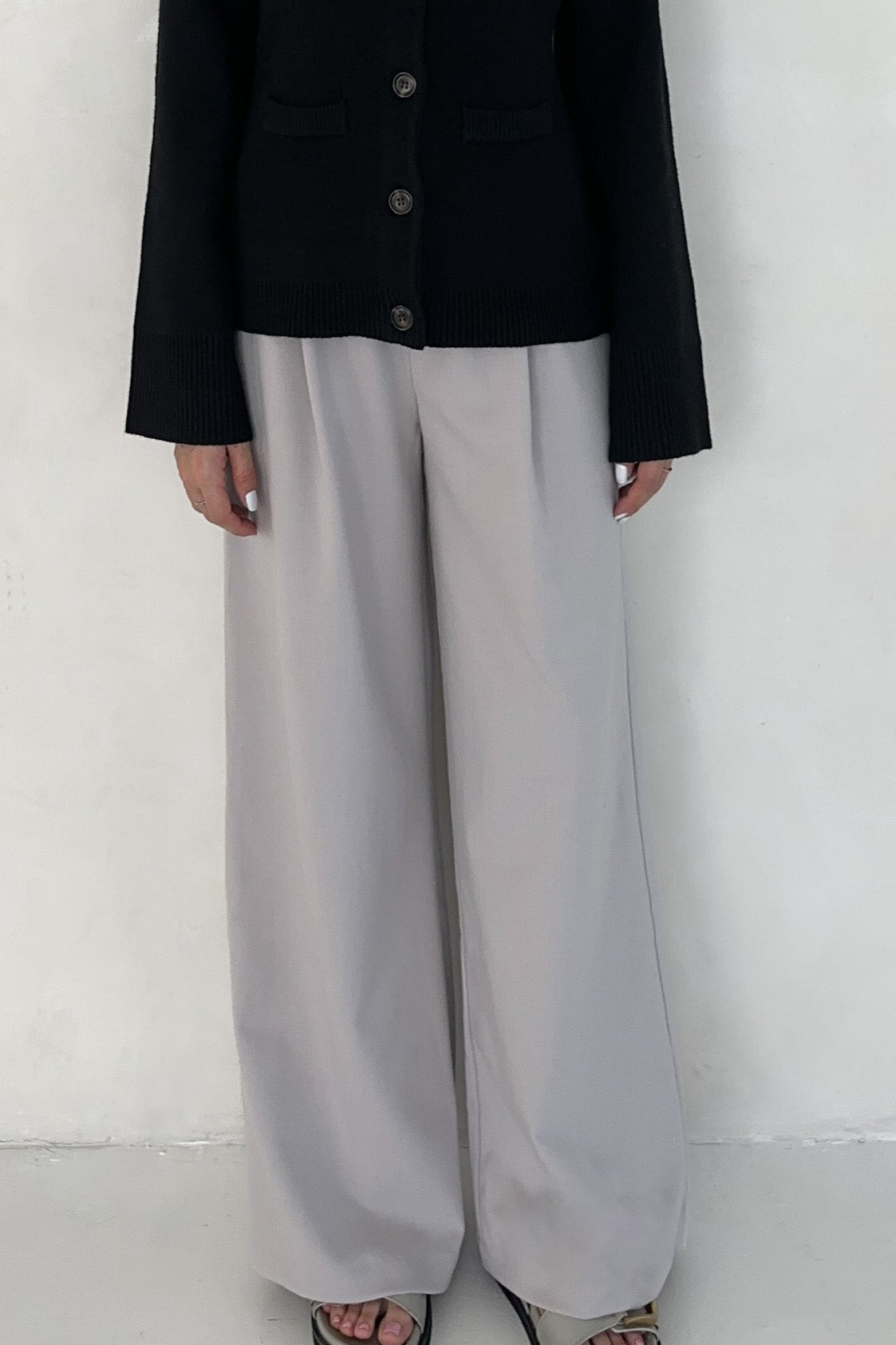 Layla Pleated Trousers - Neutral Ground