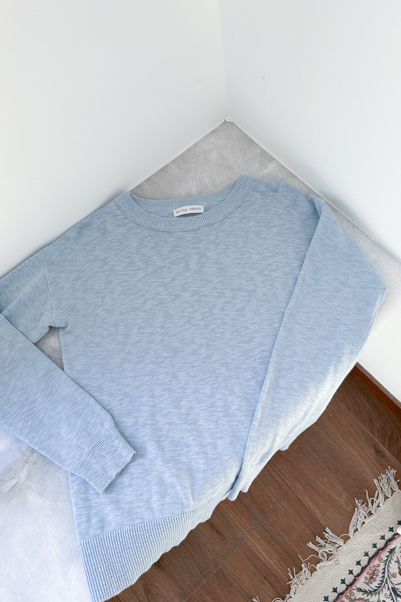 Leighton Crew Neck Sweater Top - Neutral Ground