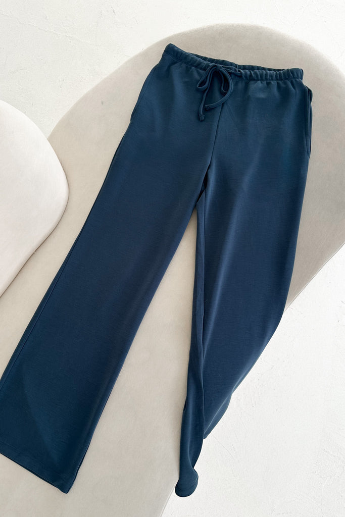 Like Butter Pants in Midnight Blue - Neutral Ground