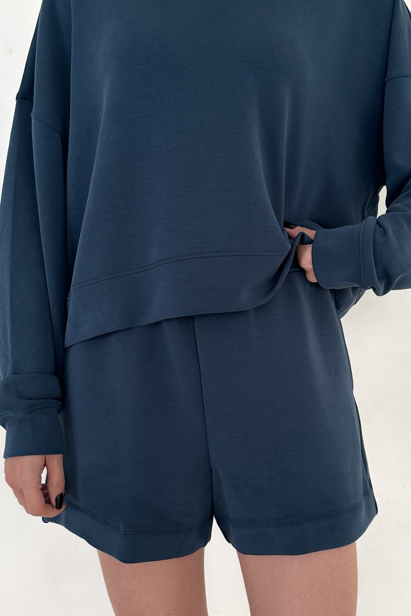 Like Butter Shorts in Midnight Blue - Neutral Ground