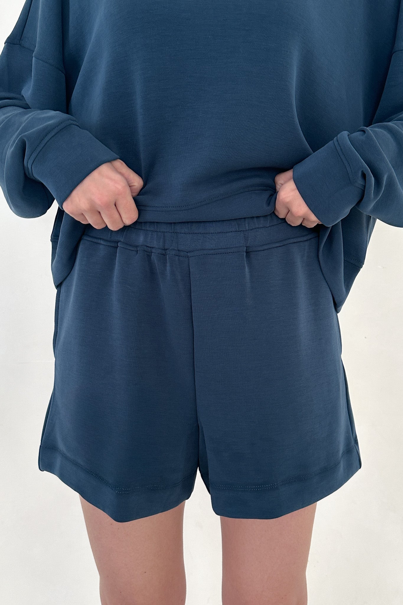 Like Butter Shorts in Midnight Blue - Neutral Ground