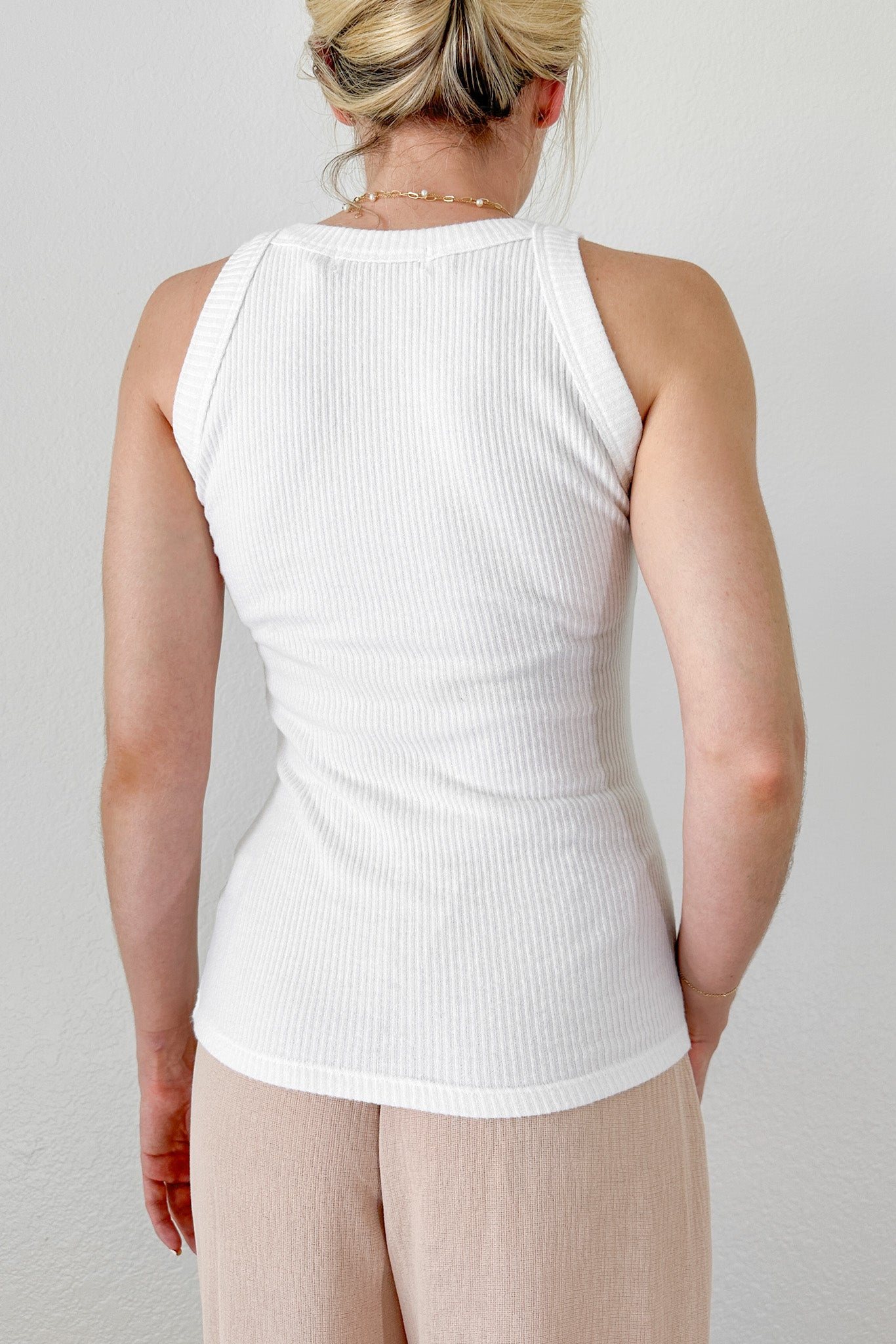 Lola Racerback Tank Top - Neutral Ground