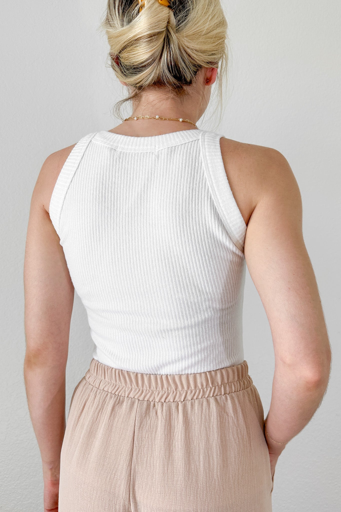 Lola Racerback Tank Top - Neutral Ground
