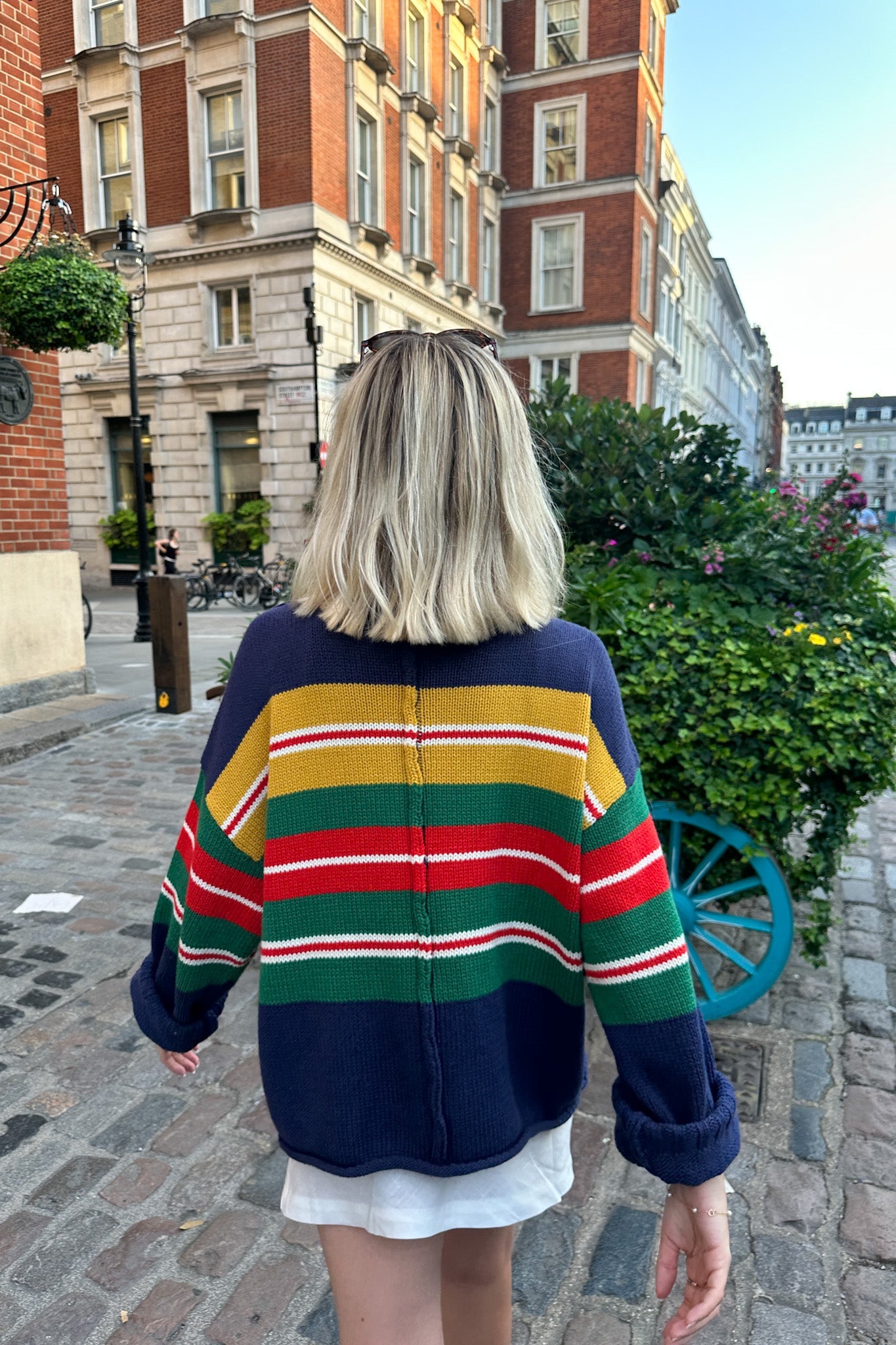 London Striped Knit Pullover Sweater - Neutral Ground