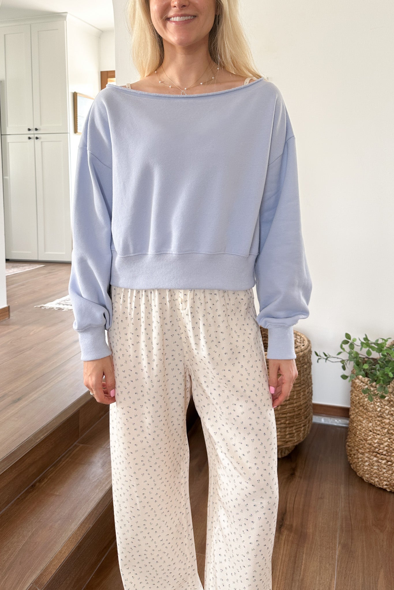 Maddie Pullover Sweatshirt in Baby Blue - Neutral Ground