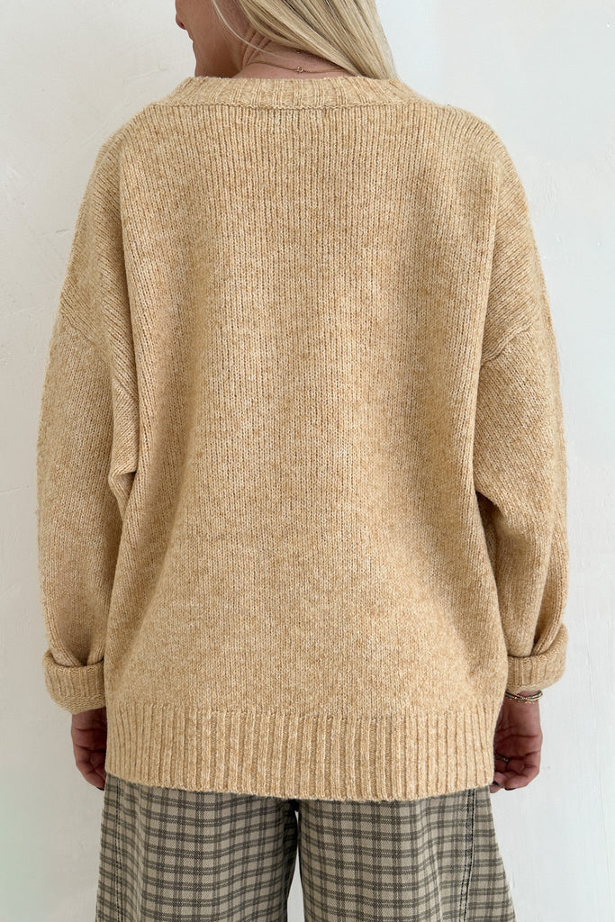 Mallard Embroidered Duck Knit Sweater - Neutral Ground