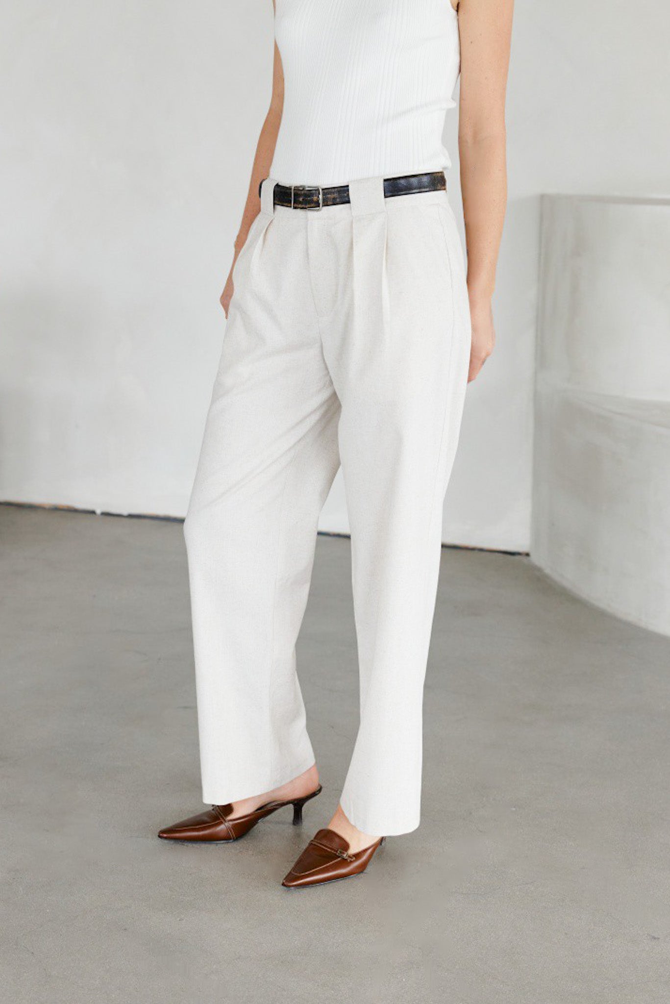 Margaret Straight Leg Pants - Neutral Ground
