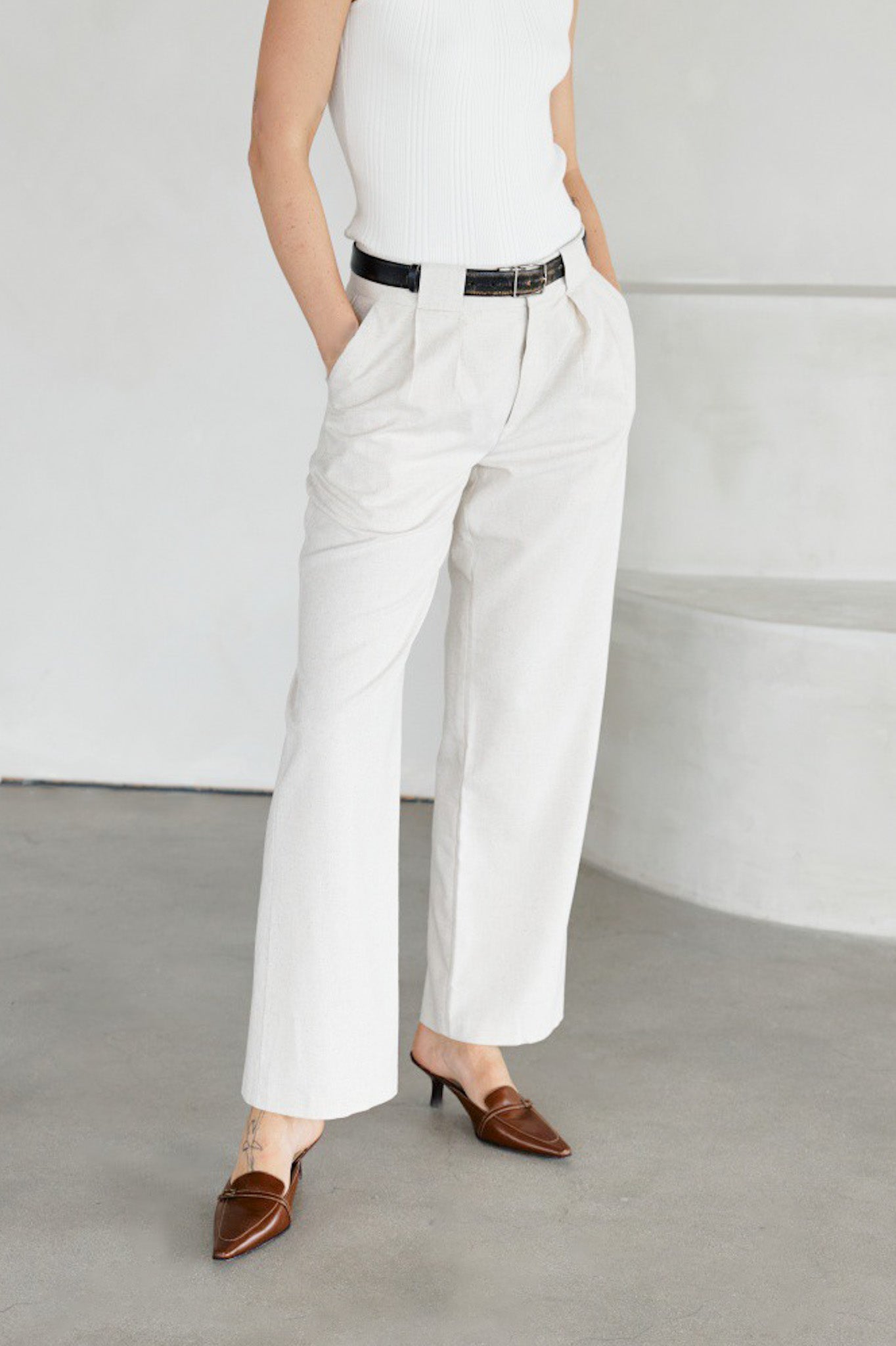 Margaret Straight Leg Pants - Neutral Ground