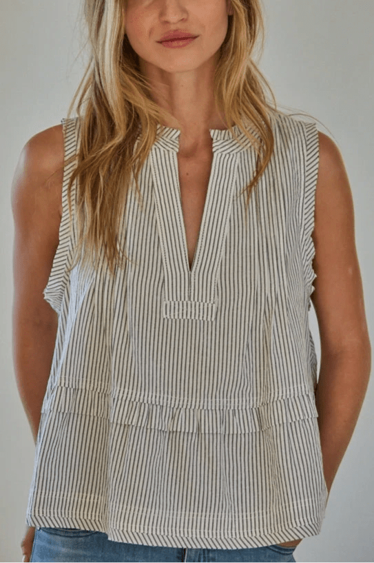 Marseille Cotton Blouse - Neutral Ground