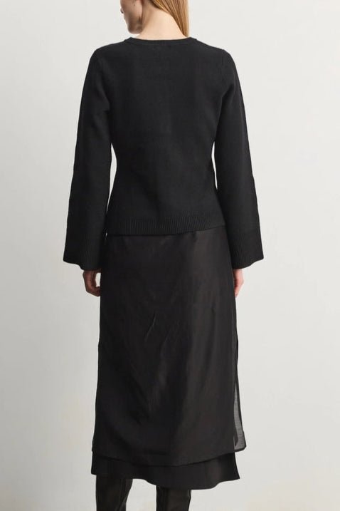 Mary Kate Knit Cardigan in Black - Neutral Ground
