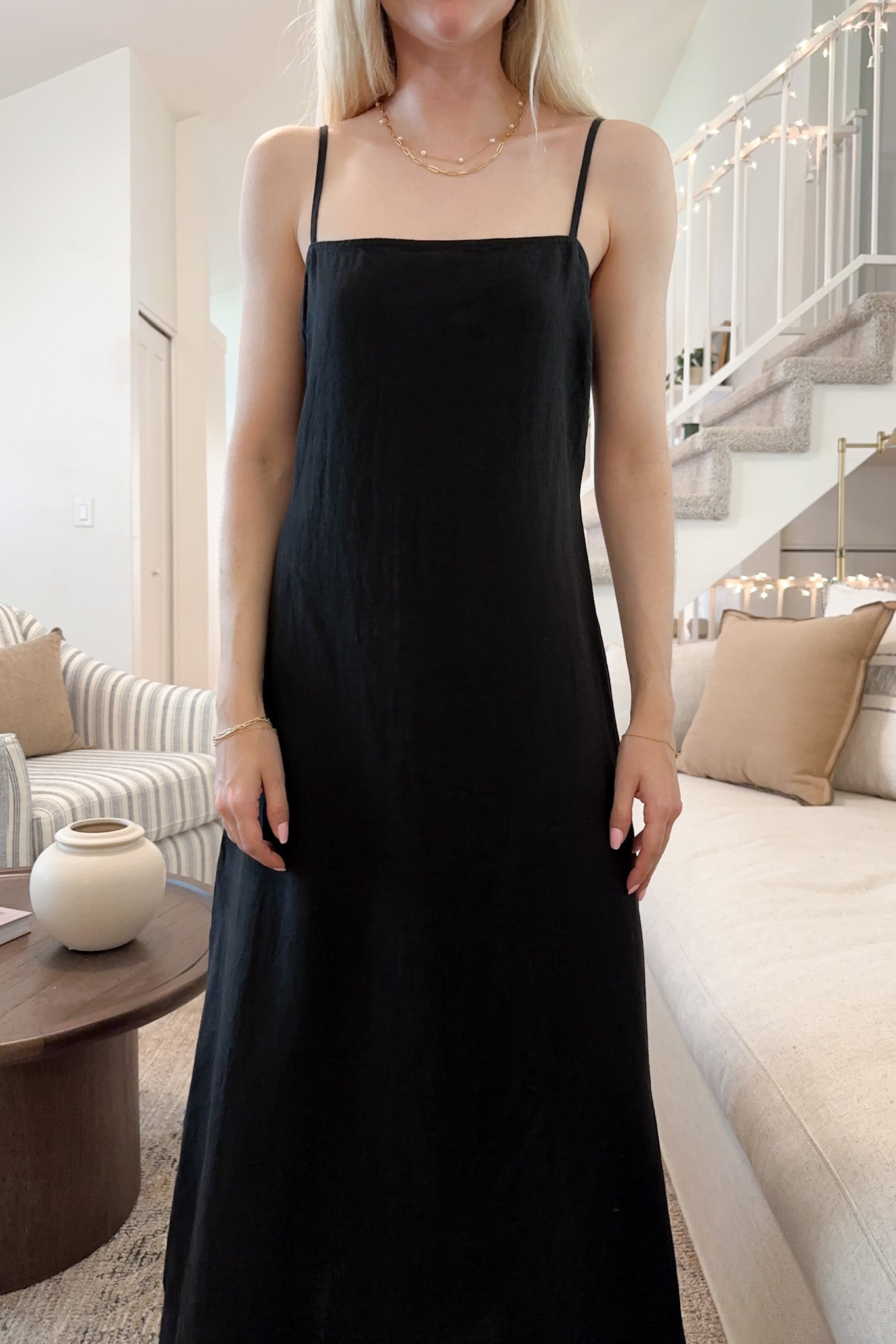 May Linen Maxi Dress - Neutral Ground