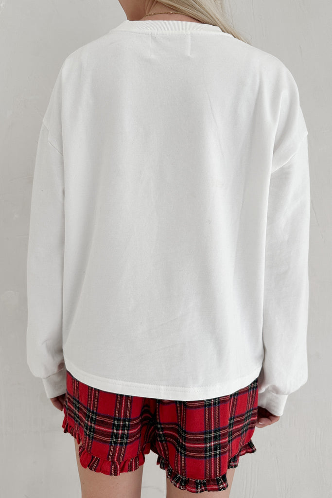 Merry Everything Holiday Plaid Short Set in Red - Neutral Ground