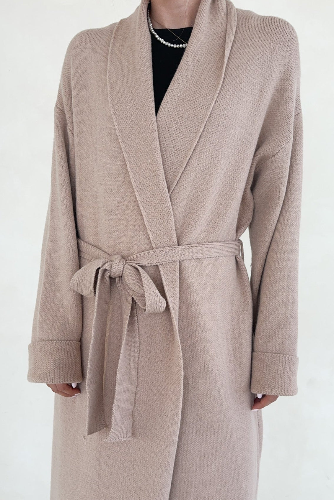Millie Long Knit Sweater Coat - Neutral Ground