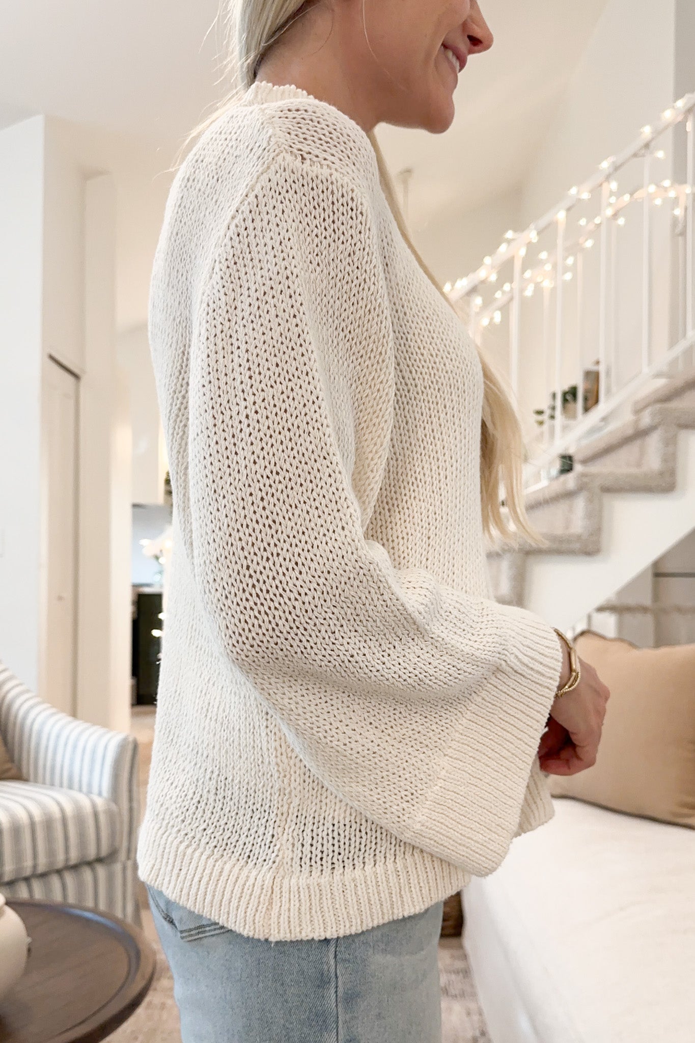 Molly Knit Sweater Top - Neutral Ground