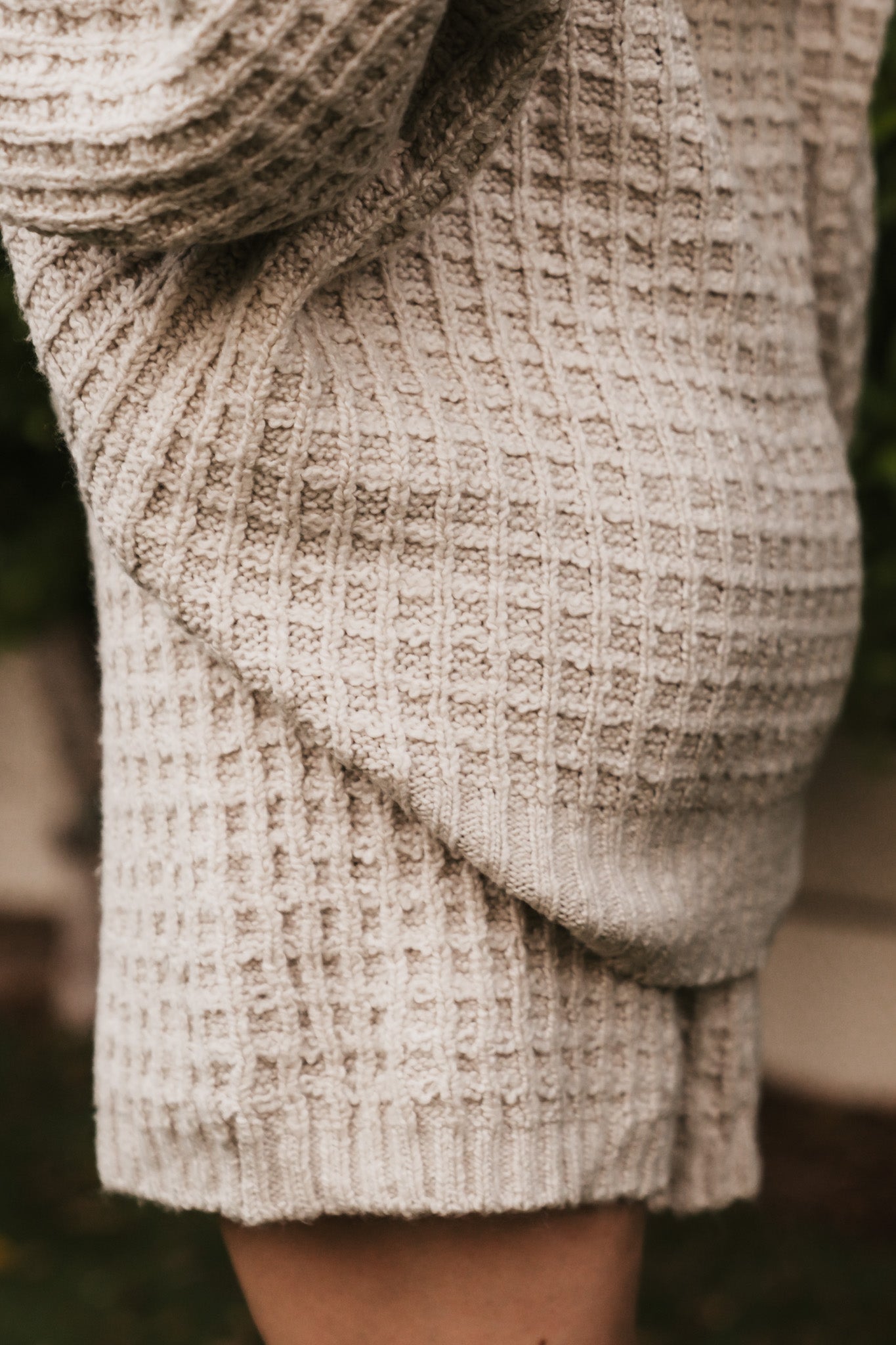 Northern Waffle Knit Drawstring Shorts - Neutral Ground