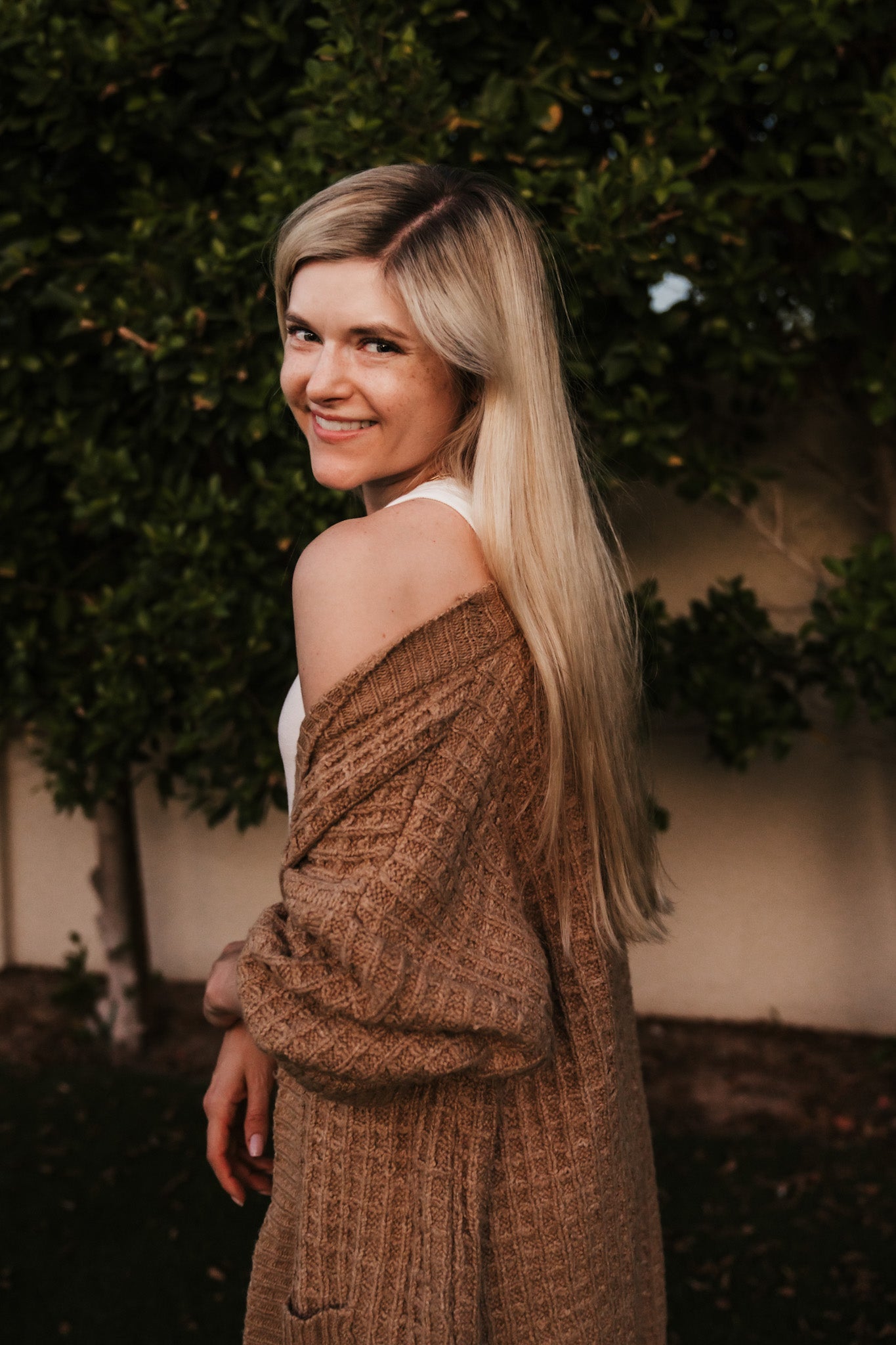Northern Waffle Knit Open Front Cardigan in Camel l Neutral Ground