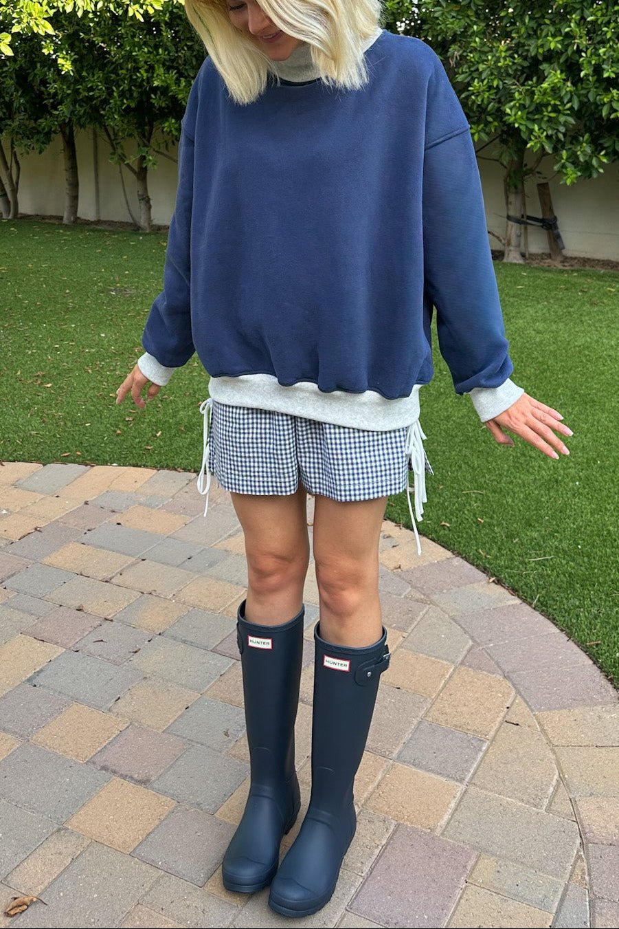 Off Duty Diana Rolled Mock Neck Pullover in Navy - Neutral Ground