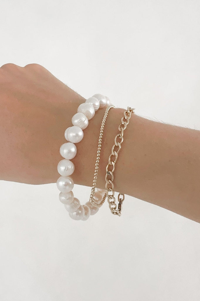 Ohana Fresh Water Pearl Bracelet - Neutral Ground