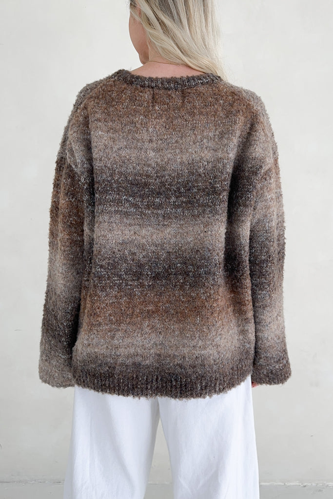 Olsen Loose Fit Ombre Sweater - Neutral Ground