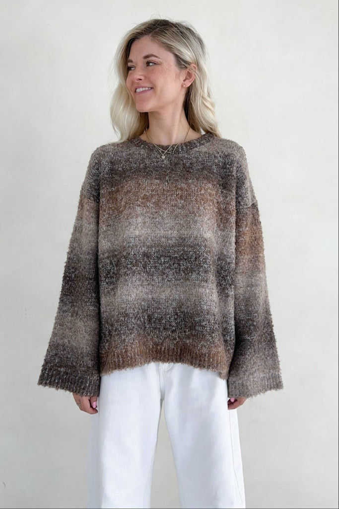 Olsen Loose Fit Ombre Sweater - Neutral Ground